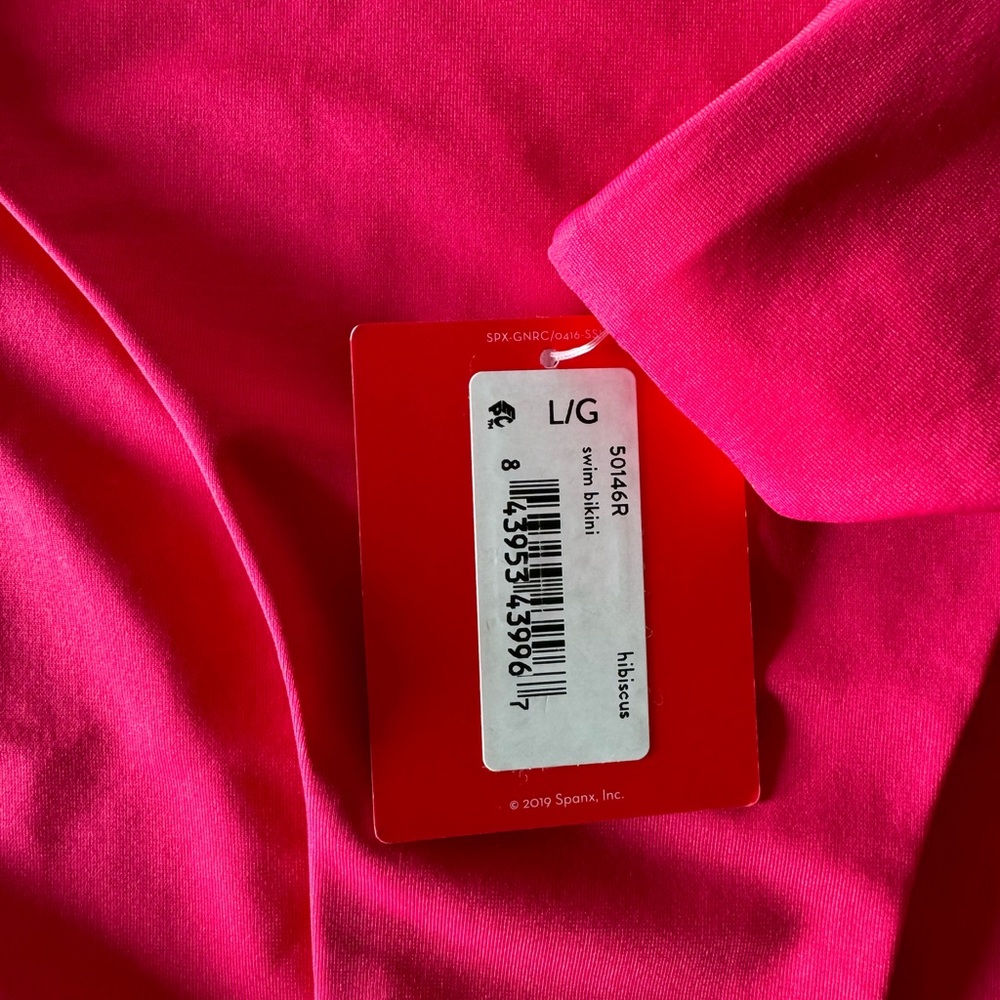 NWT Spanx Hibiscus Pink Swim Bottom size large - Picture 2 of 6